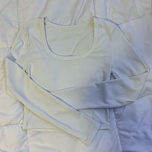 White cropped long sleeve